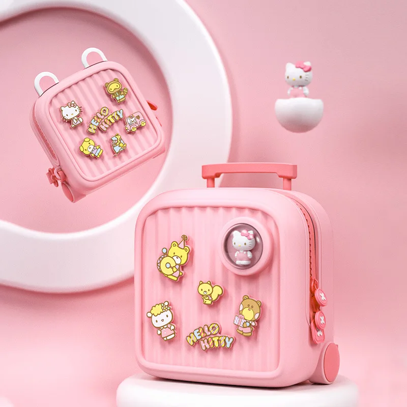 Дорожный Рюкзак Hello Kitty с аниме-фигурками Sanrios милый портативный студенческий