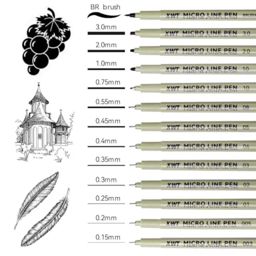 Black Fineliner Pen Set 3