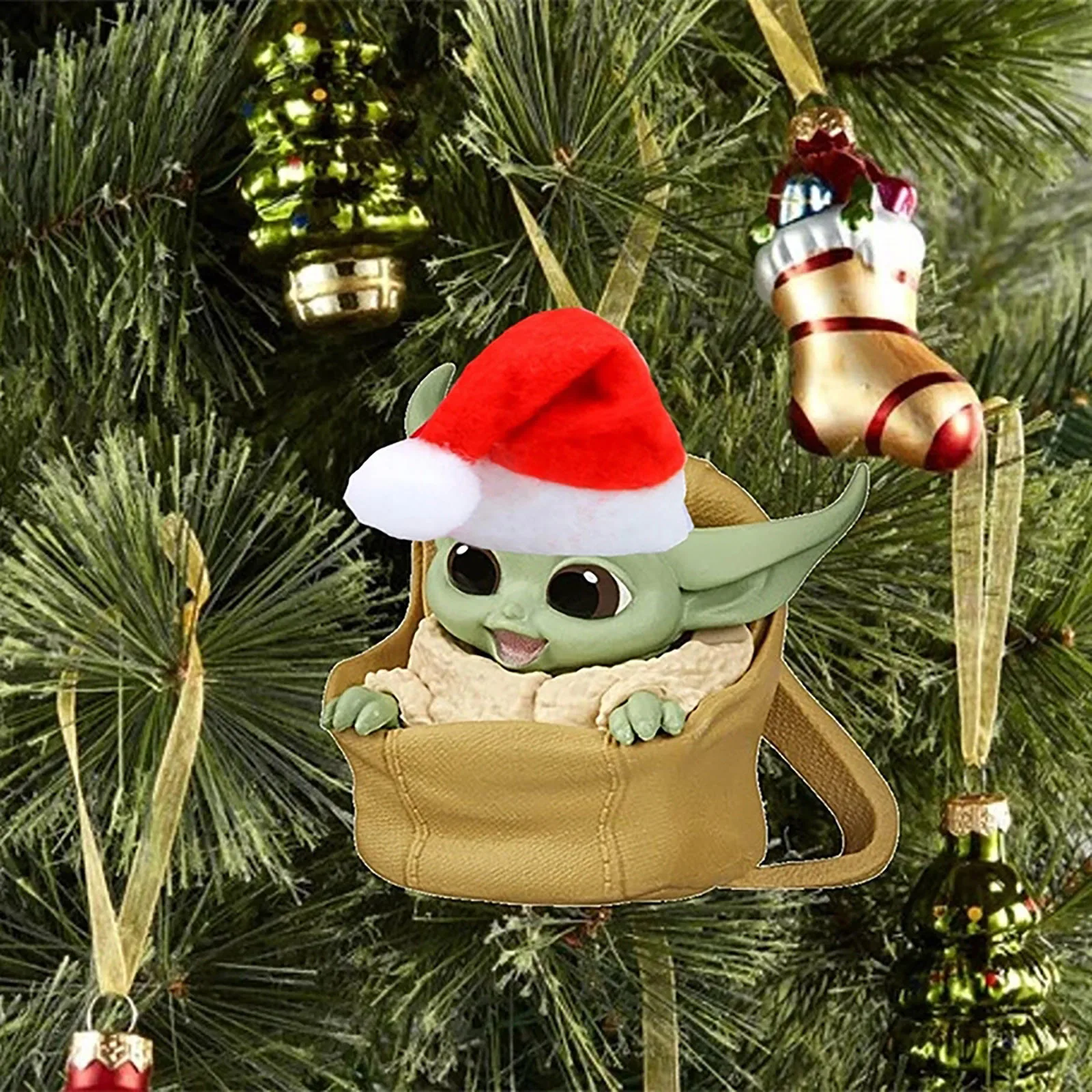 Disney Baby Yoda ciondolo albero di natale piatto appeso ornamento festa di  natale Decoratio per camera da letto soggiorno Navidad regalo di capodanno  _ - AliExpress Mobile