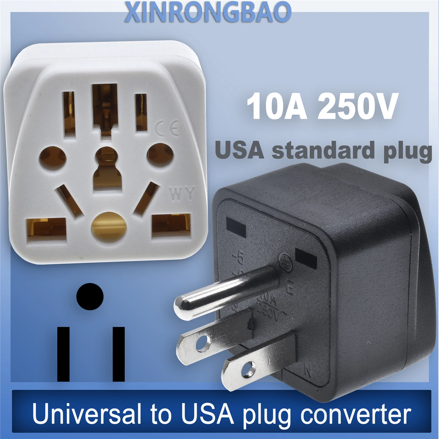 NewUniversalGermanRussiaAUUKKrEUtoUSACPowerSocketAmerica