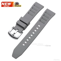 Enhanced Sport Rubber Watchband | Silicone Universal Wristband - 22mm (Grey)