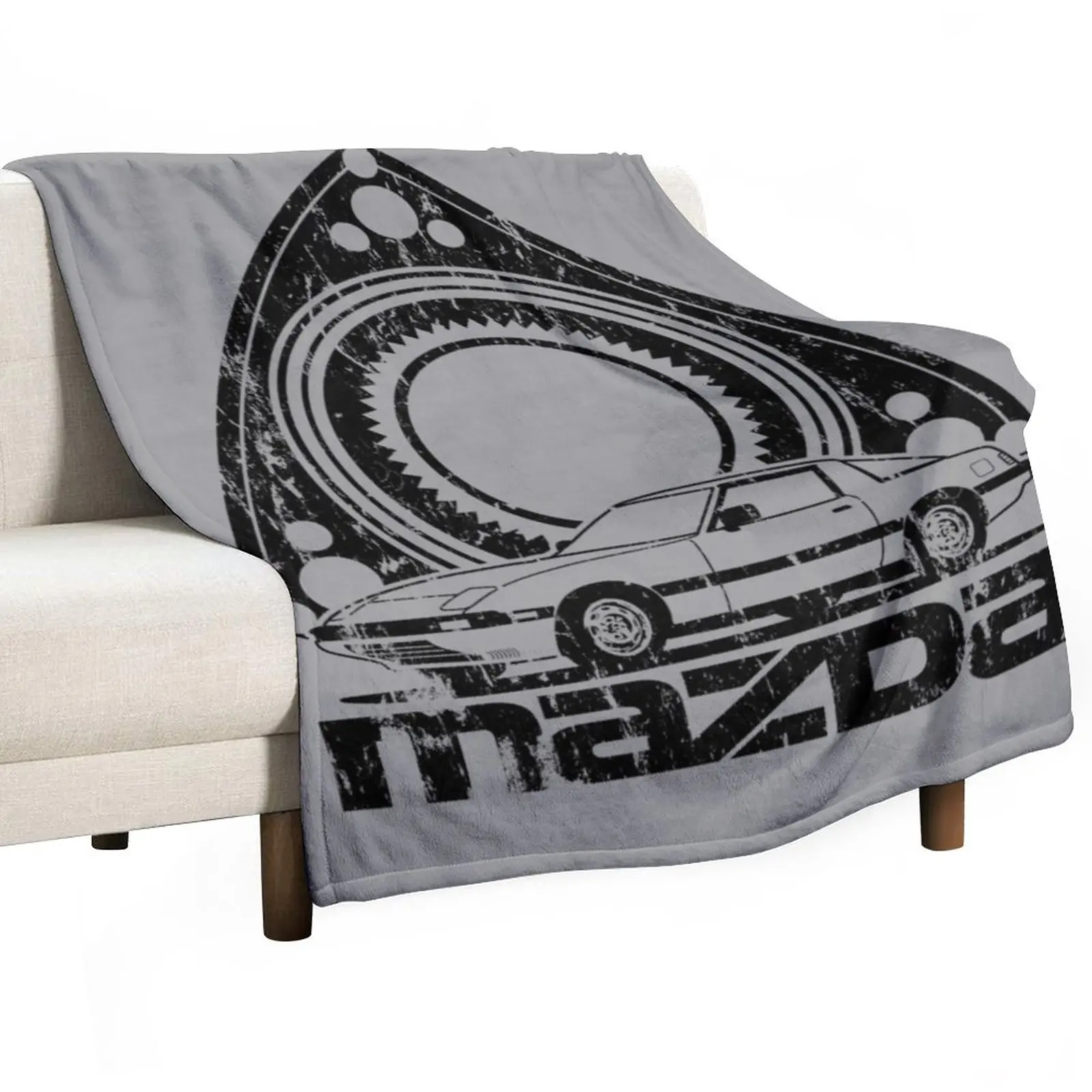 

Distressed RX-7 Throw Blanket Hairy Blanket Luxury St Blanket Fashion Sofa Blankets