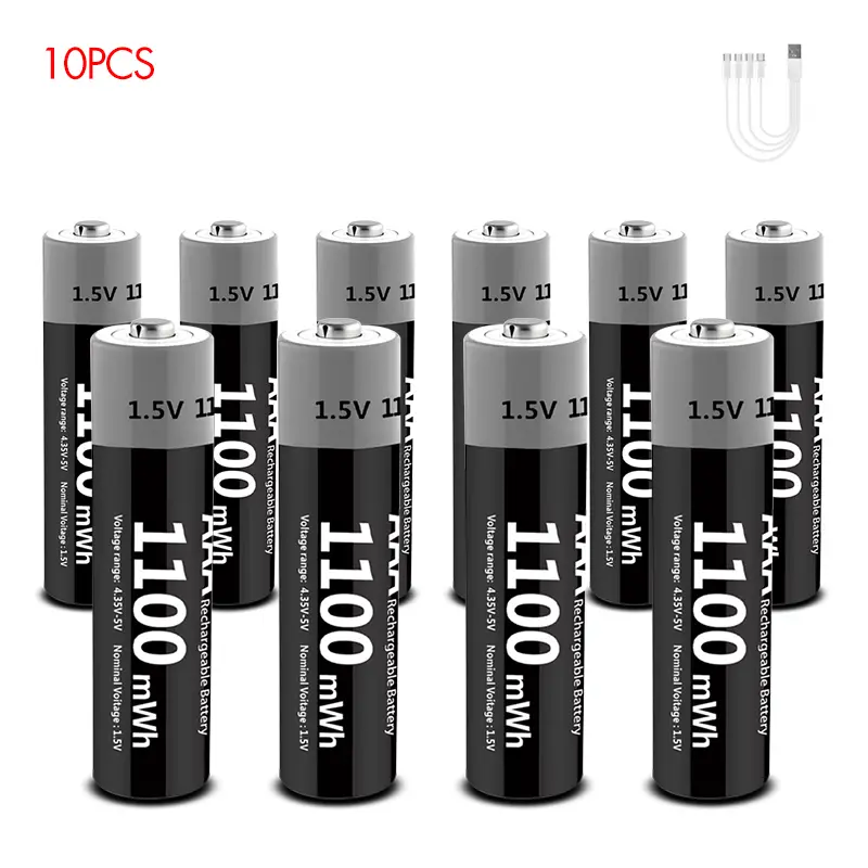 Kuugro Li-ion AAA and AA Rechargeable Batteries USB Lithium-ion 3400mWh 1.5V AA Rechargeable Batteries+1100mWh 1.5V AAA Battery - Image 19
