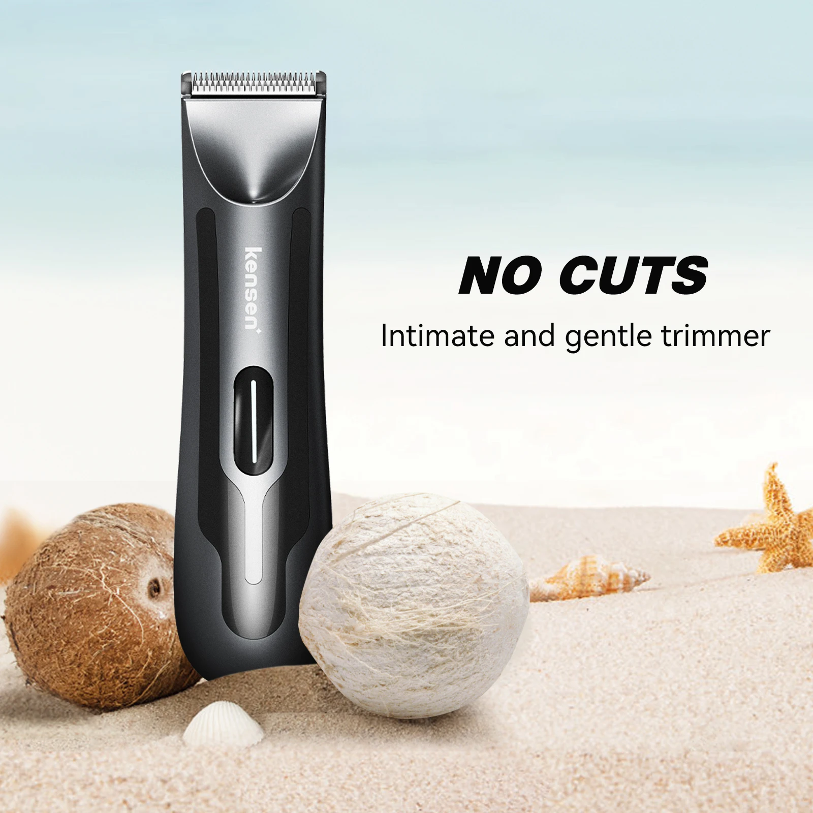 Kensen S10 Electric Body Hair Trimmer for Men Body Groomer Bikini Waterproof Hair Shaver Replaceable Ceramic Blade Head Clipper 6