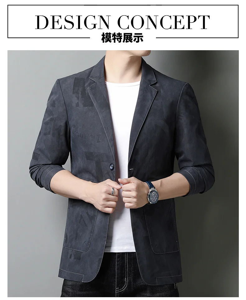 new 2022 suit men's business casual wool Korean version of the slim fashion suit jacket autumn blazer for men wedding