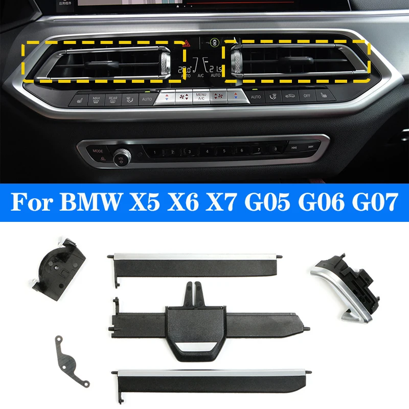 

1 Set Car Front Center Console Conditioning Tabs A/C Air Vent Grille Outlet Trim Clips Repair Kit For BMW G05 X5 G06 X6 G07 X7