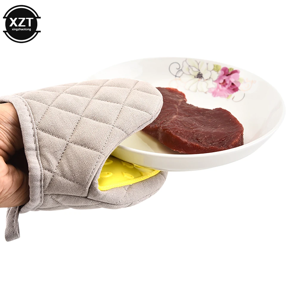 Silicone Anti-scalding Oven Gloves Mitts Potholder Kitchen Silicone Gloves Tray Dish Bowl Holder Oven Handschoen Hand Clip