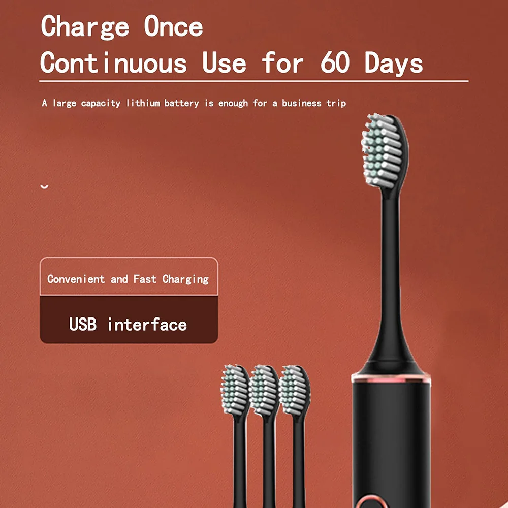 Sonic Electric Toothbrush USB Fast Charging Tooth Brush IPX7 Waterproof Adult 18 Gear Smart Timer Ultrasonic Toothbrush J272