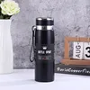 Thermos Bottle 1L Thermal Water Bottle Stainless Steel Insulated Cup Gradient Color Lid Strap Travel Outdoor Sports Wholesale 2