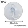 10Pc Suction Cup Hooks With Screw Nut 30-50 Mm Clear Sucker Pads Strong Adhesive Suction Holder For Car Glass Bathroom Wall Door 2