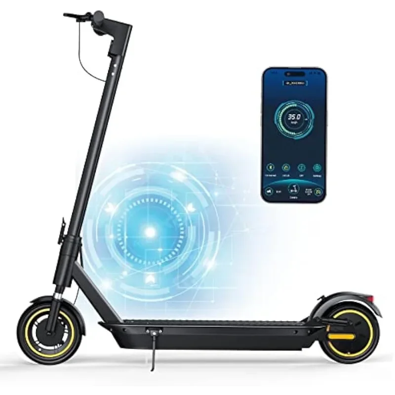 

Aovopro ESMAX Electric Scooter, 27 Miles Range, Upgraded 500W Motor, 21 MPH Speed,10" Anti-Puncture Self-Sealing Air Tyre