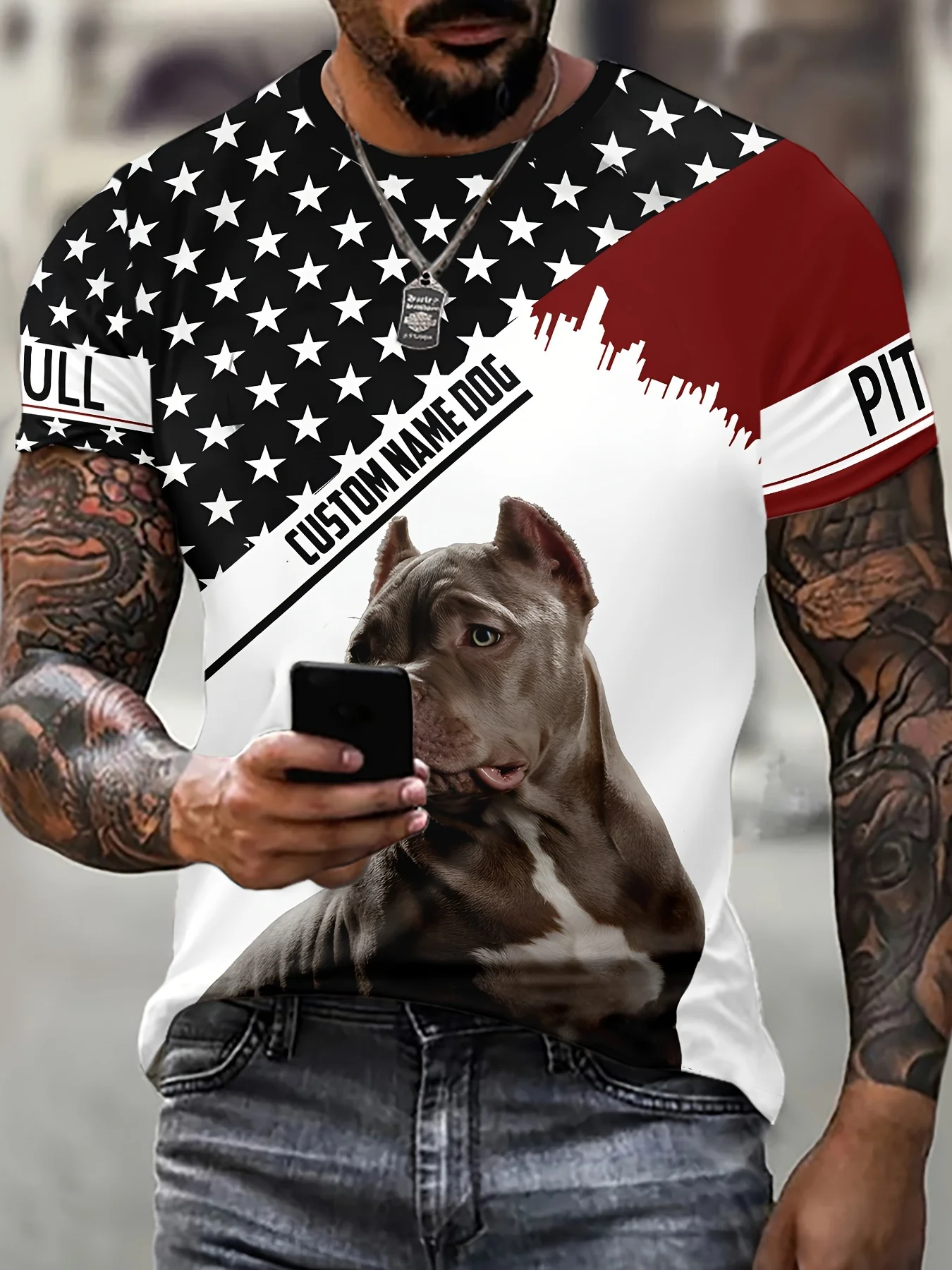 

Summer New 3D Printing Men's Animal T-shirt Comfortable T-shirt