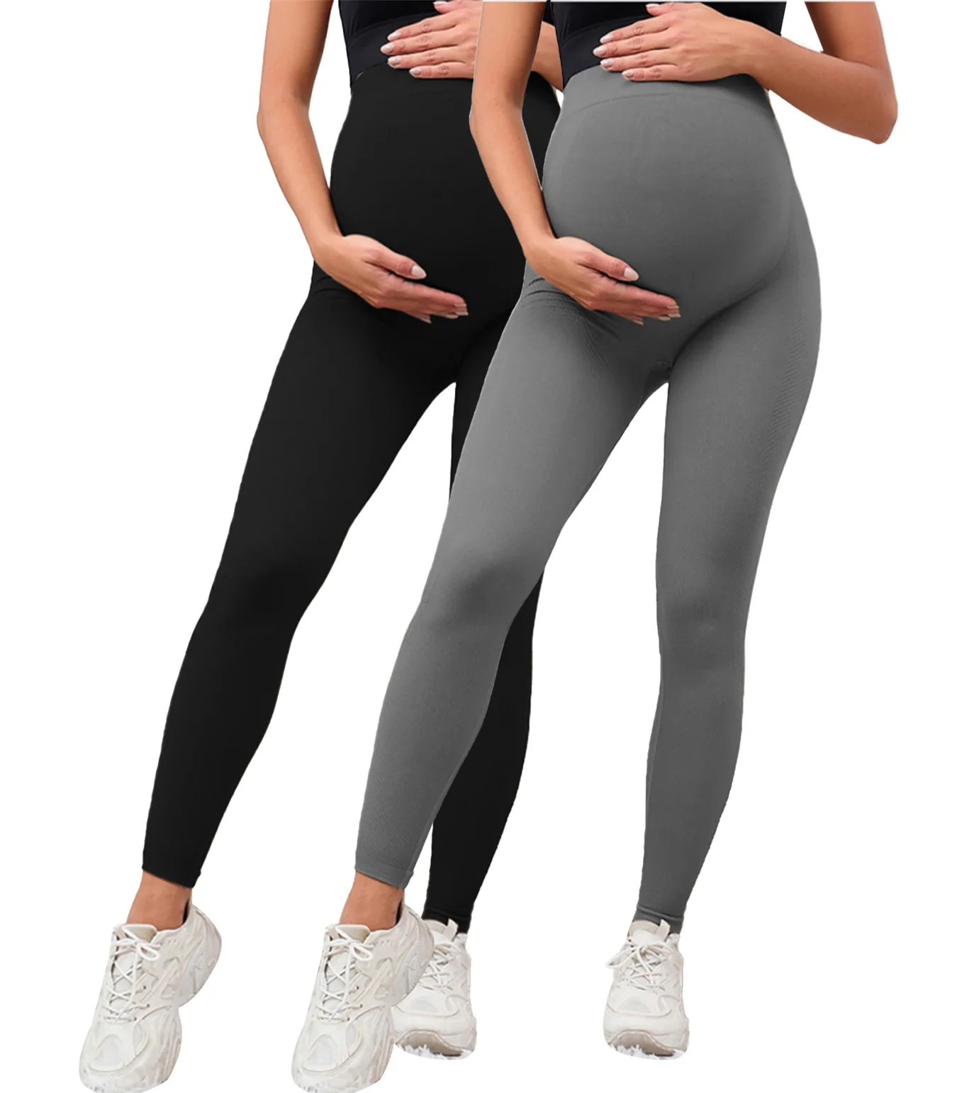 2pcs Pregnant Women's Yoga Pants Sports Leggings Long Pants
