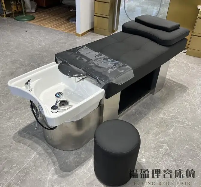 Hair Salon Shampoo Bed Hairdresser Shampoo Bed Ceramic Basin Thai Lying Down Massage Shampoo Bed