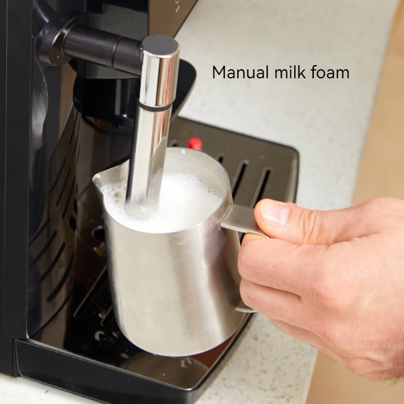 Full Automatic 19 Bar Coffee Maker Coffee Bean Grinder Milk Foam Espresso Coffee Machine Hot Water and Milk Froth 1200W 5