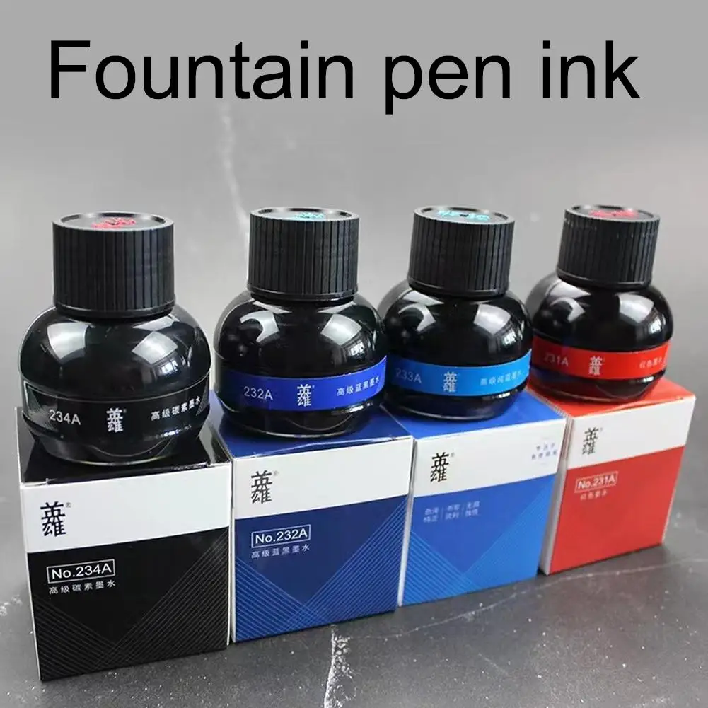 

1 Bottle Pure Colorful 70ml Fountain Pen Ink Refilling Pen Ink Fountain Inks Quality Calligraphy Writing High Stationery Sc A1A0