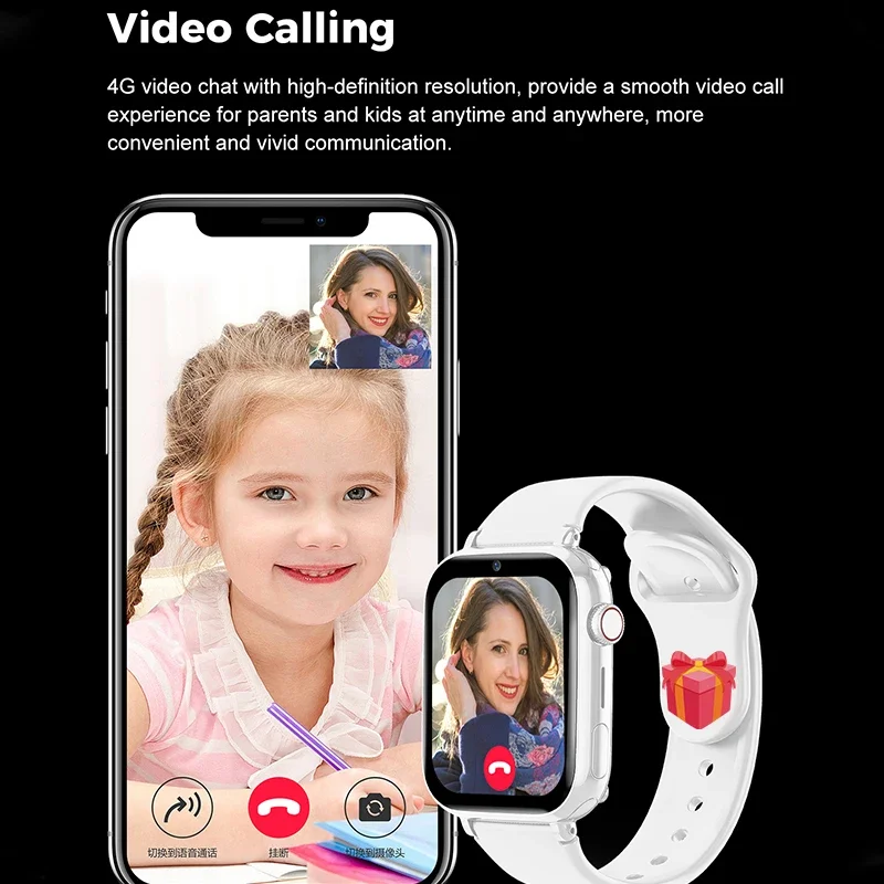 Xiaomi-mijia Smartver para Crianças Relógio Inteligente 4g Sos Rastreador Gps Chamada de Vídeo Câmera de Chat Sim Meninos Meninas Presente - Image 5