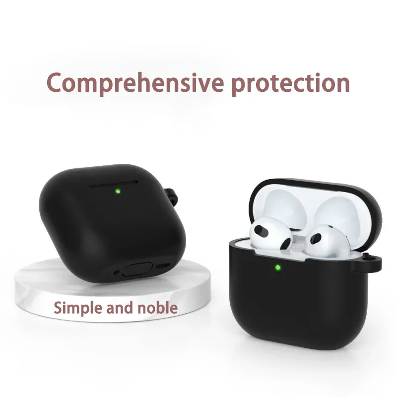 Silicone Skin-Feeling Protective Headphone Case with Hanging Buckle