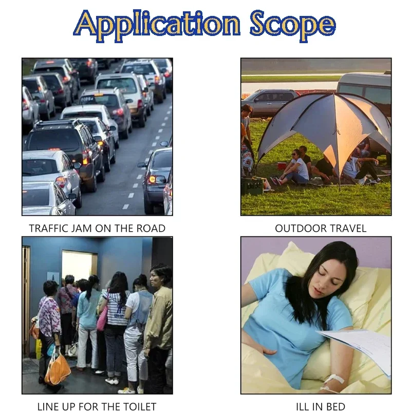 Portable Urine Bag 700ML Car Toilet Urine Bag 4 Pack for Auto Outdoor Travel Emergency Disposable WC Vomiting for Woman Man Children