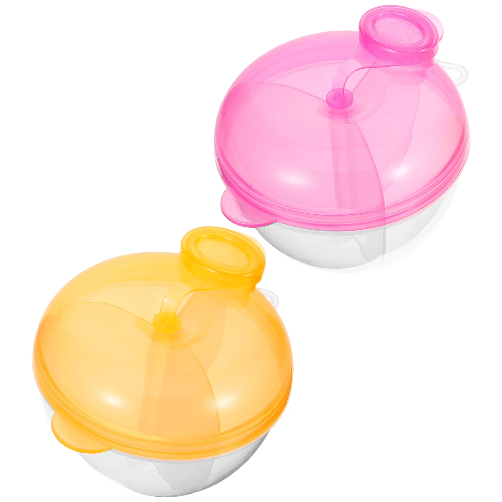 

2 Pcs Formula Dispenser Baby Container Infant Case Milk Powder Storage Portable Holder