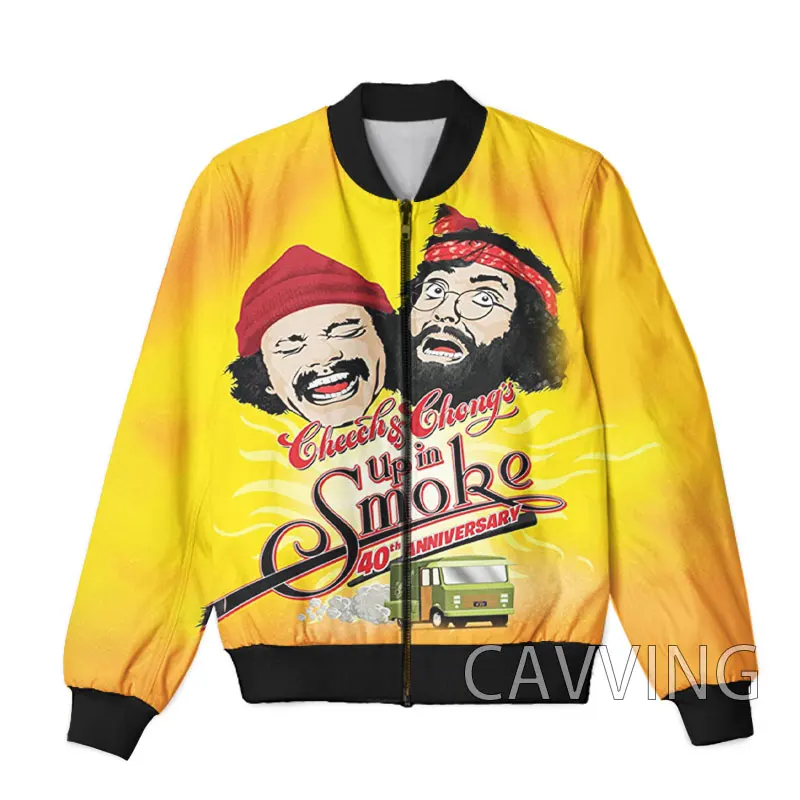 New Fashion Women/Men's 3D Print  Cheech & Chong  Zipper Bomber Jackets Men Overcoat Mens Coat Zip Up Jackets 2