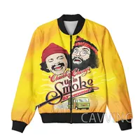 New Fashion Women/Men's 3D Print  Cheech & Chong  Zipper Bomber Jackets Men Overcoat Mens Coat Zip Up Jackets 2
