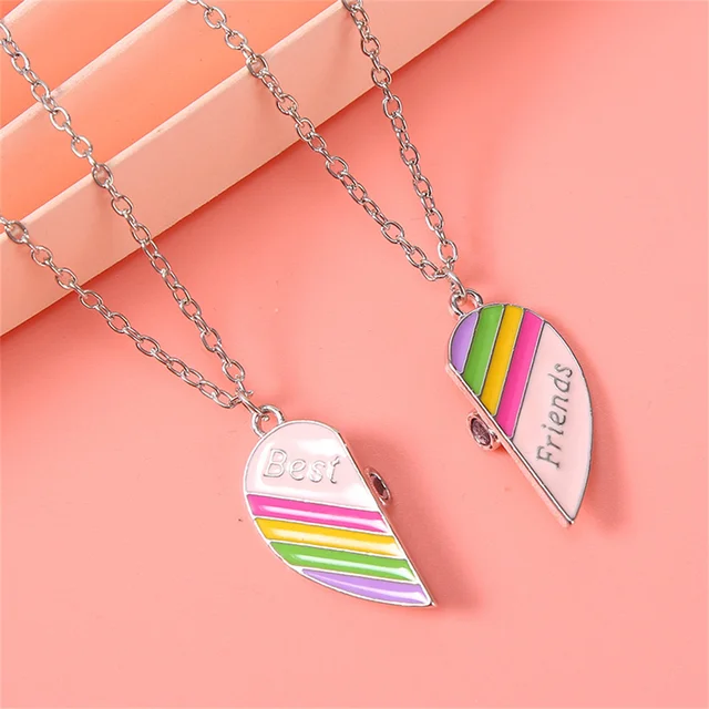 Rainbow Bff Necklace Rainbow Butterfly BFF Necklace (Assorted