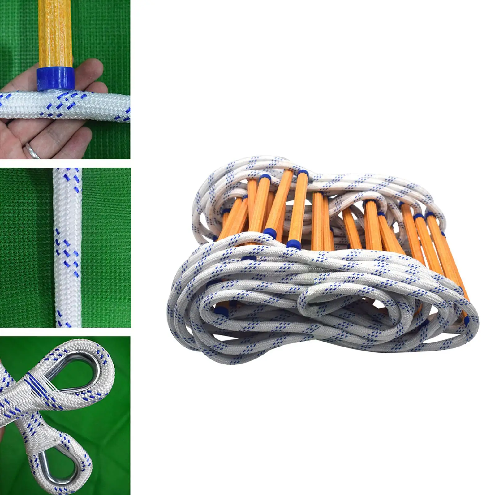 Emergency Escape Ladder Rope Flame Resistant Reusable for Outdoor