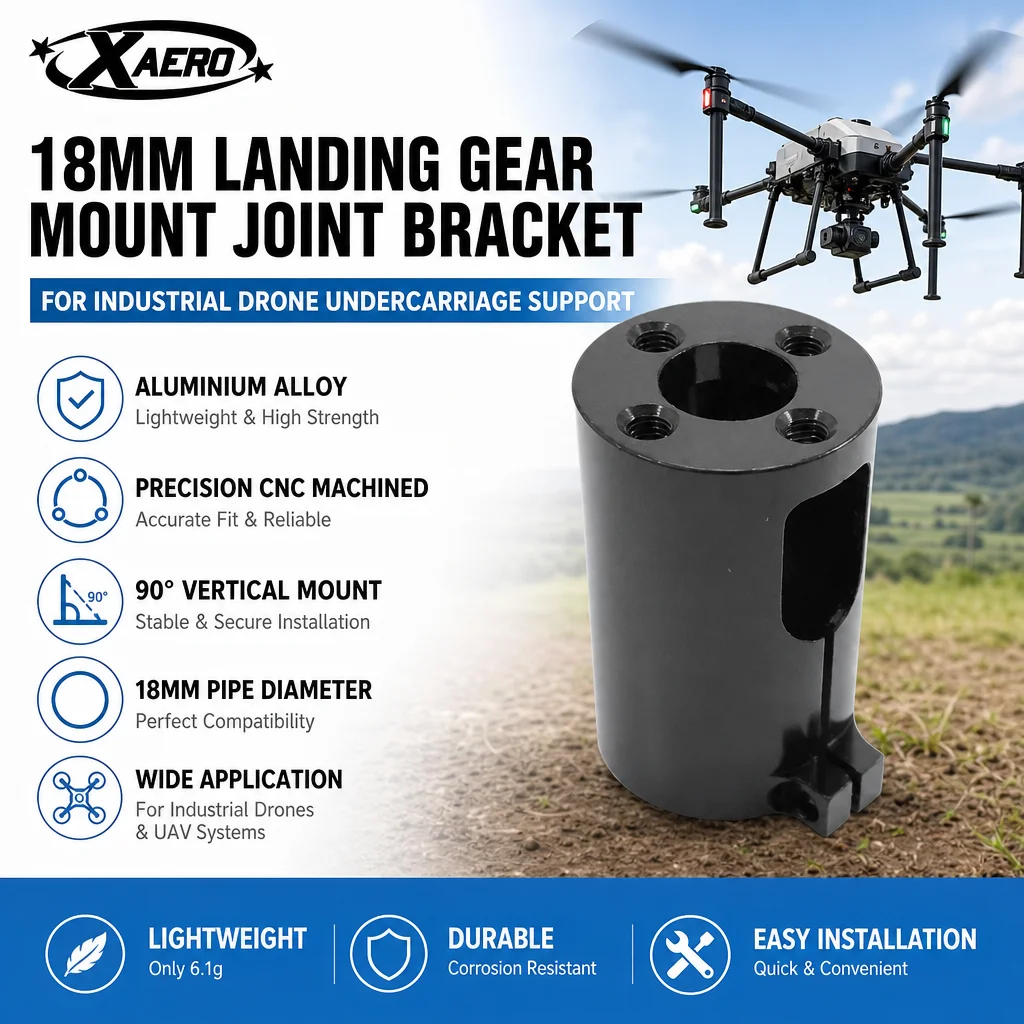 XAERO 18mm Landegestell-Halterung aus Aluminium für Industriedrohnen-Unterwagen