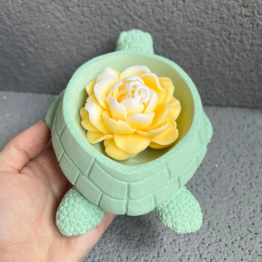 Moules En Silicone Pour Pot De Fleurs En Forme De Tortue Et De Béton, Pour Cactus, Plâtre, Ciment, Argile, Résine, Décoration D'intérieur (G117