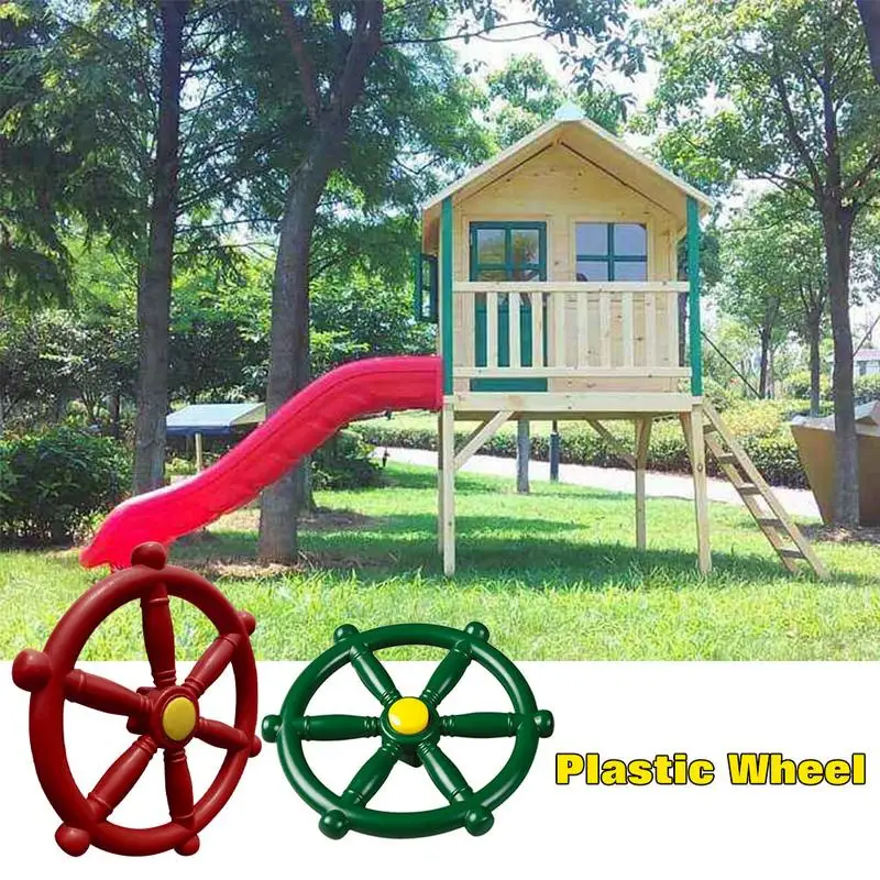 Children Playground Accessories Pirate Ships Wheel Plastic Ship Steering Wheel Control Helm Amusement Park Outdoor Kids Fun kids pirate ship wheel
