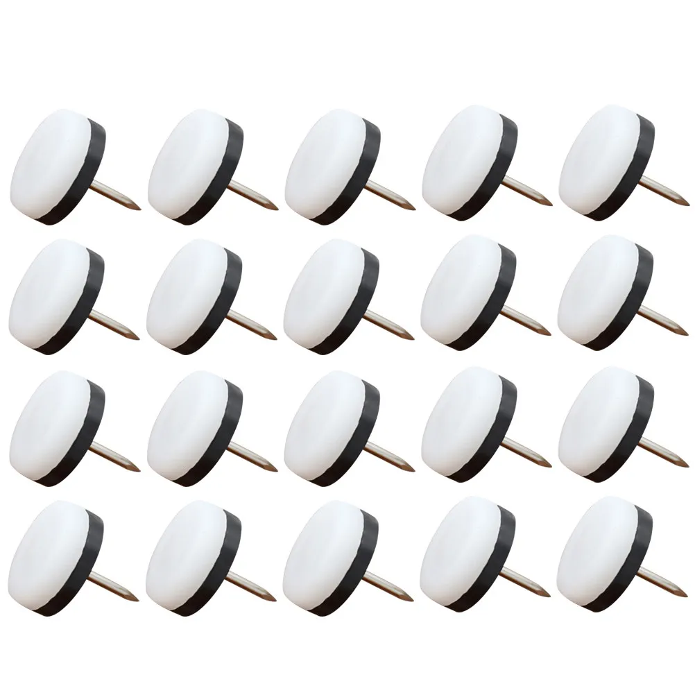 50Pcs 18Mm 손톱이 있는 의자 다리 패드 미끄럼 방지 가구 발 보호대 경재 바닥 안전 간편한 설치 홈 주방 사무실
