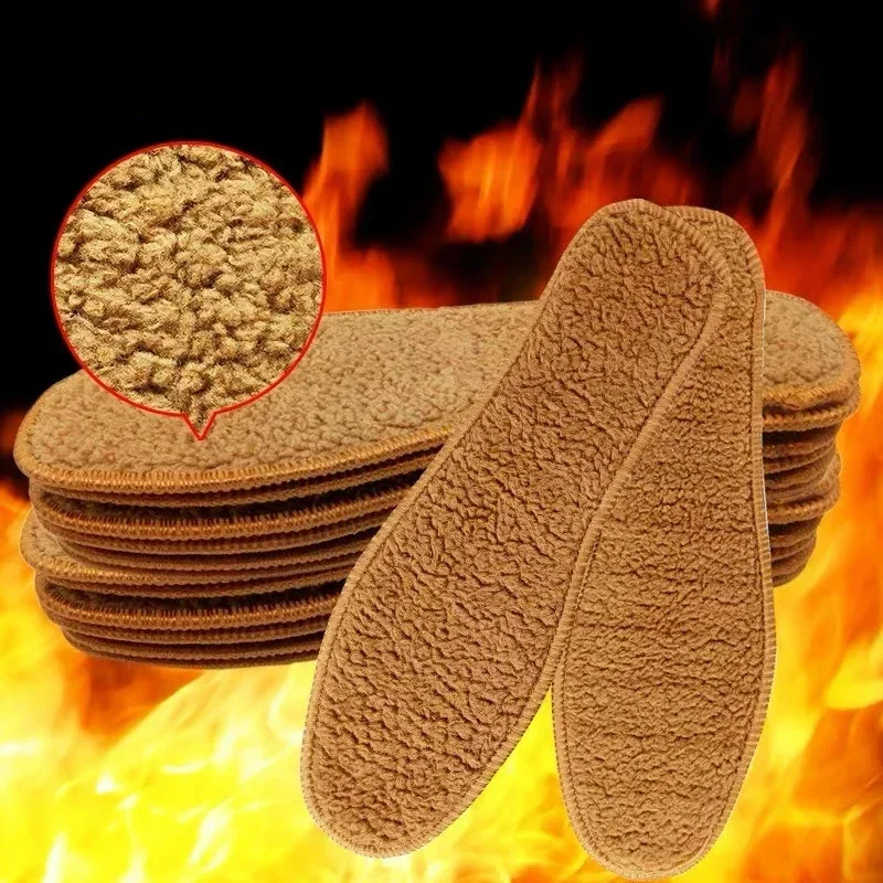 Description Picture 3 of itemSelf Heated Thermal Insoles for Shoes Wool Thicken Warm Soft Shoes Pads Breathable Skin-friendly Insoles for Feet Care Winter