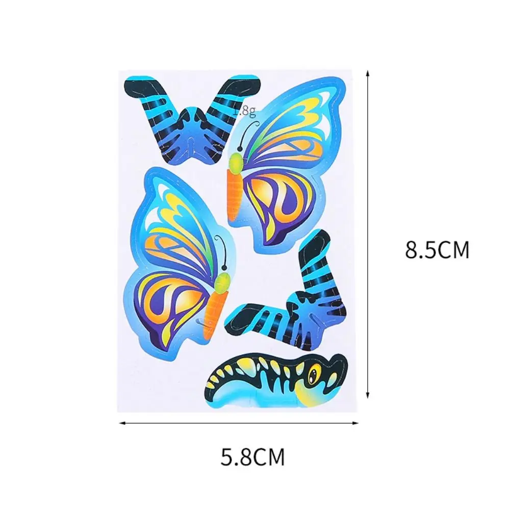 10pcs Funny Insect Paper Jigsaw Puzzles 3D Insect DIY Handmade Paper Card Cognition Paper Paper Card 3D Puzzle Party