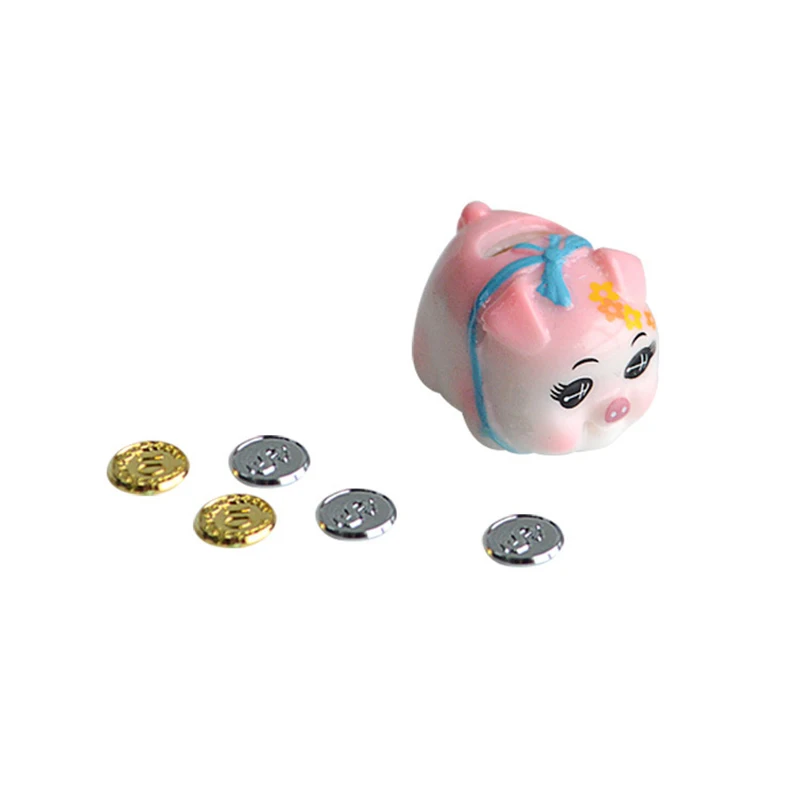 1:12 Dollhouse Miniature Piggy Bank Saving Pot Set Dollhouse Furniture Decoration Accessories Micro Scene Construction Props 5