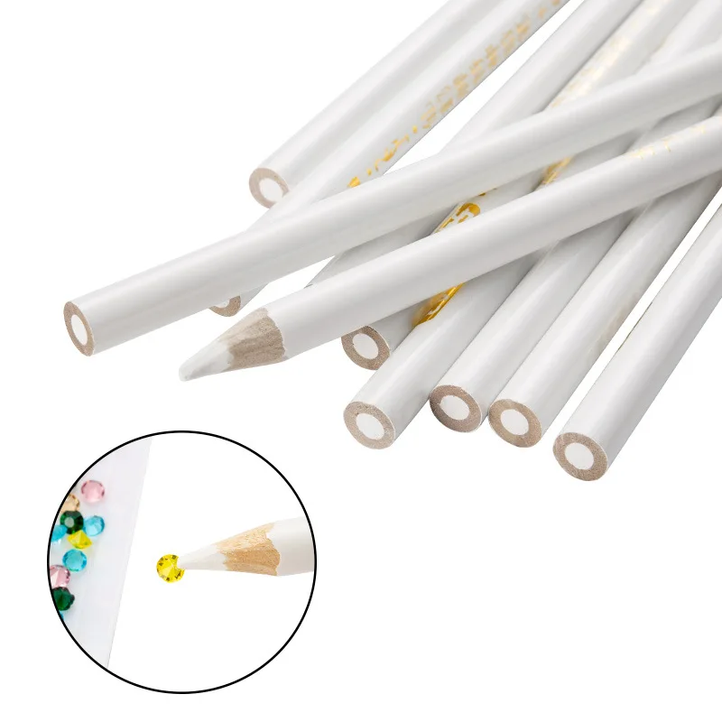5/10pcs Picker Rhinestone Dotting Pencil For Nail DIY Picking Up Stones Crystal Gems Wax Pencil Wood Pen