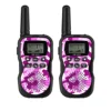 Walkie Talkies Rechargeable for Kids Long Range,Xmas Birthday Gift, Hiking Gear Camping Games Toys with Flashlight Pink 1