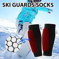 Protège-tibia de ski rembourrage en mousse EVA Protection contre les chocs respirant évacuation de l'humidité confort adapté pour les sports de ski cadeau lavable à la main 1
