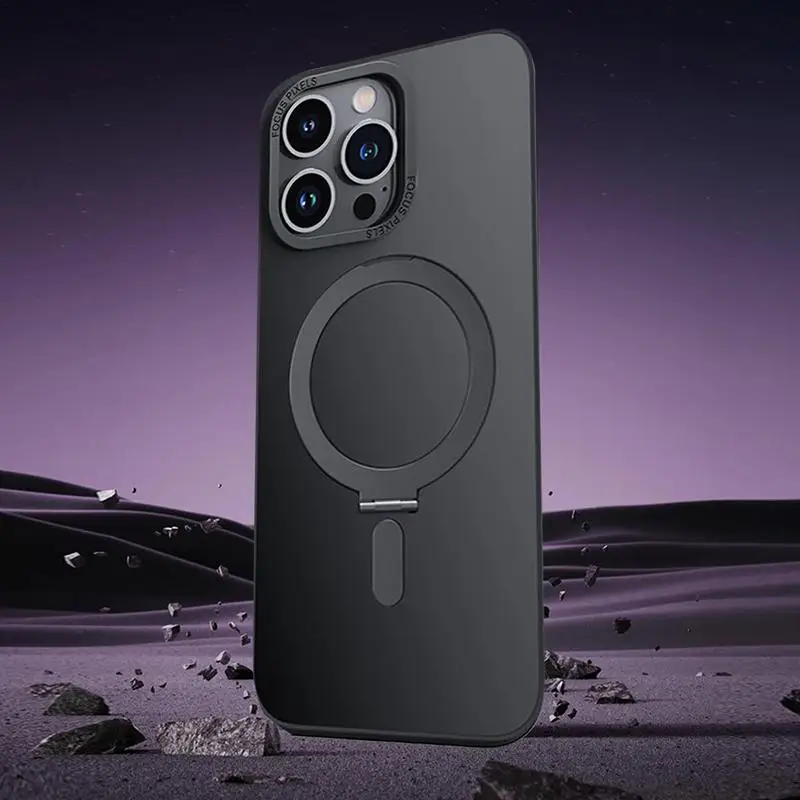 

Shockproof TPU Anti Drop Case ForiPhone 14promax Wireless Magnetic Luxury Phone Shell With Finger Ring Holder