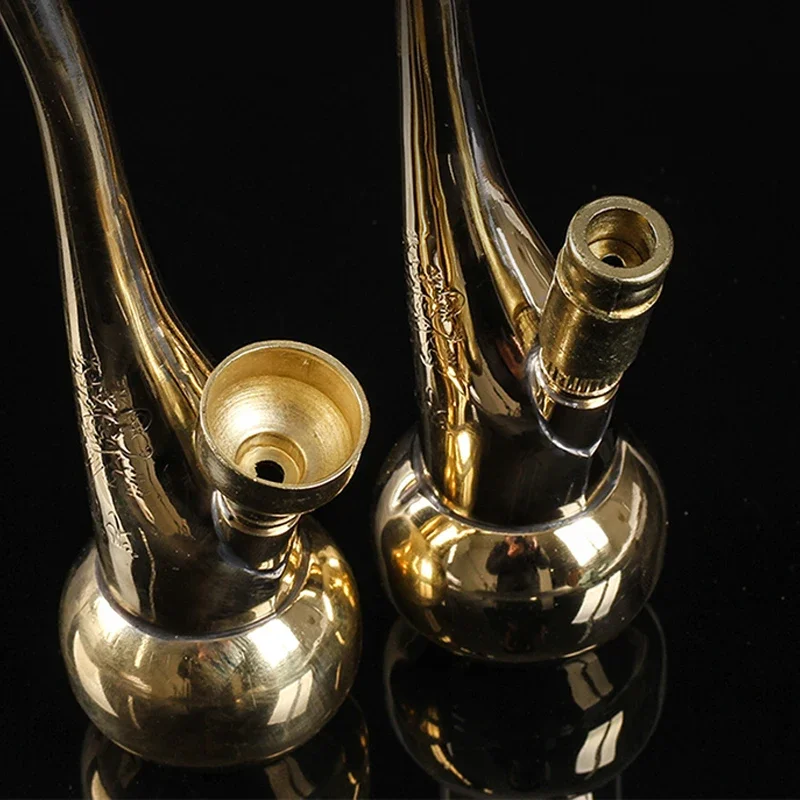 Mini Hookah Brass Tobacco Shisha Water Pipes for Cigarette Portable Dual use Water Smoking Pipes Gift for Men Accessories