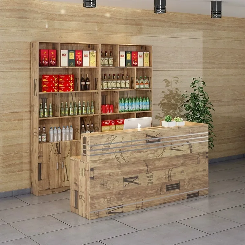 Luxury Furniture Office Bar Counter for Beauty Salon Exhibitor Shop Service Reception Home Bakery Entrance Tables Led Cash