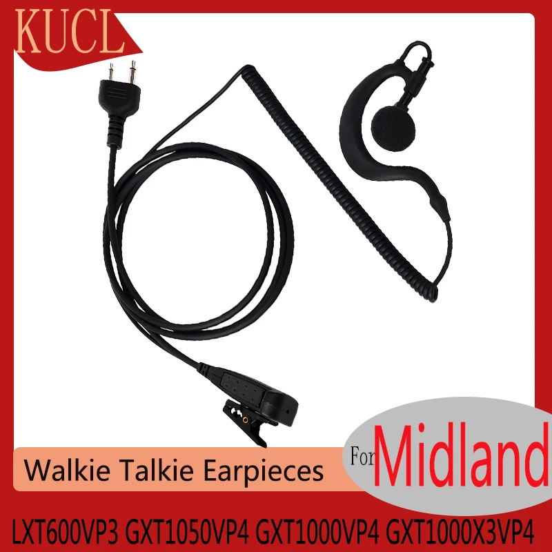 RISENKE Walkie Talkie Earpieces for Midland LXT600VP3 GXT1050VP4 GXT1000VP4 GXT1000X3VP4 Icom Radios F4 F10 H6 J12 M5 U16