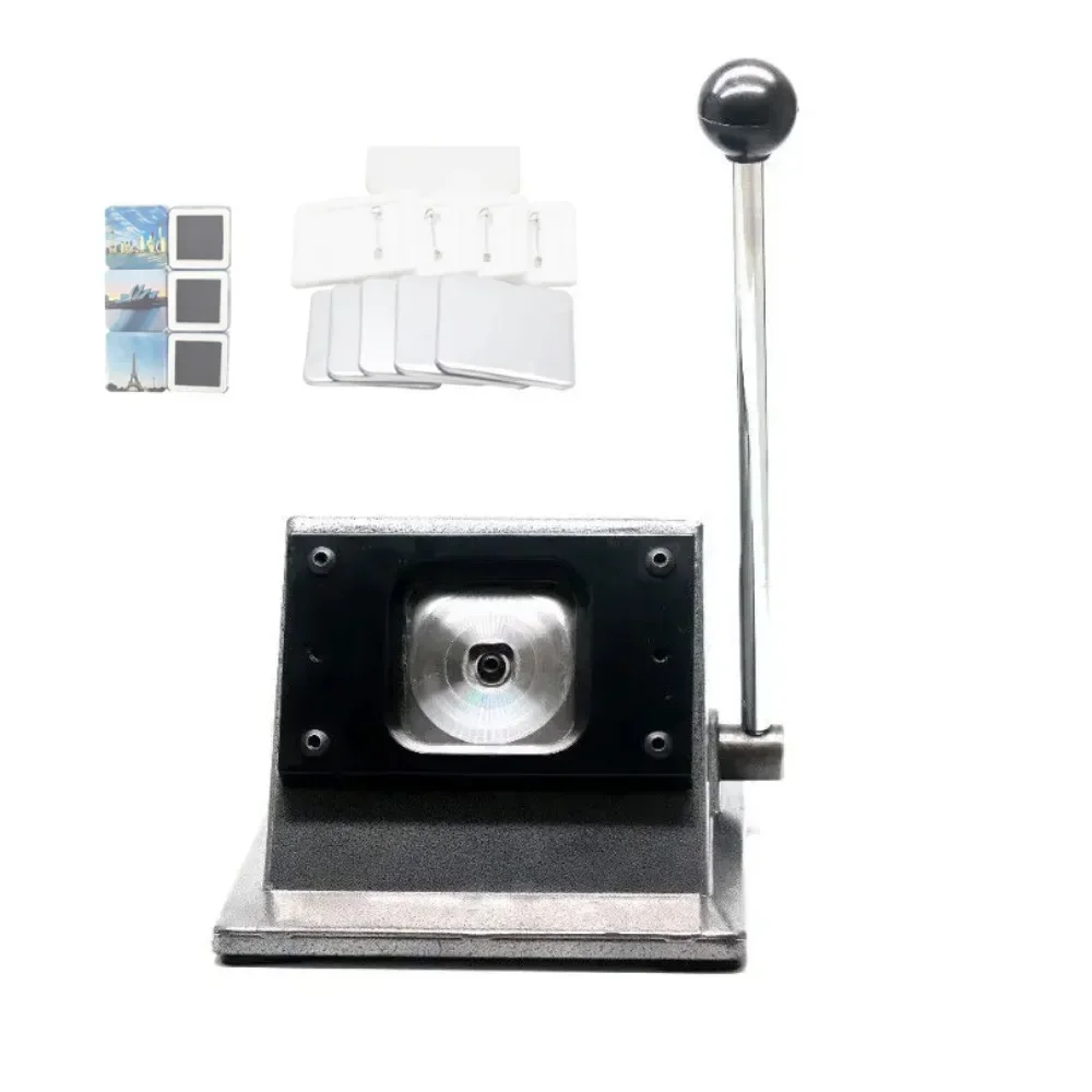 50x50mm Square Paper Cutter Machine for Square Fridge Magnet Making Actual Cutting Paper Size 60x60mm with Rounded Edges