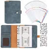 A6 Binder Classeur Budget PU Leather Planner Pockets Cash Envelope Organizer System Excluding transparent Zipper Pocket Notebook 1