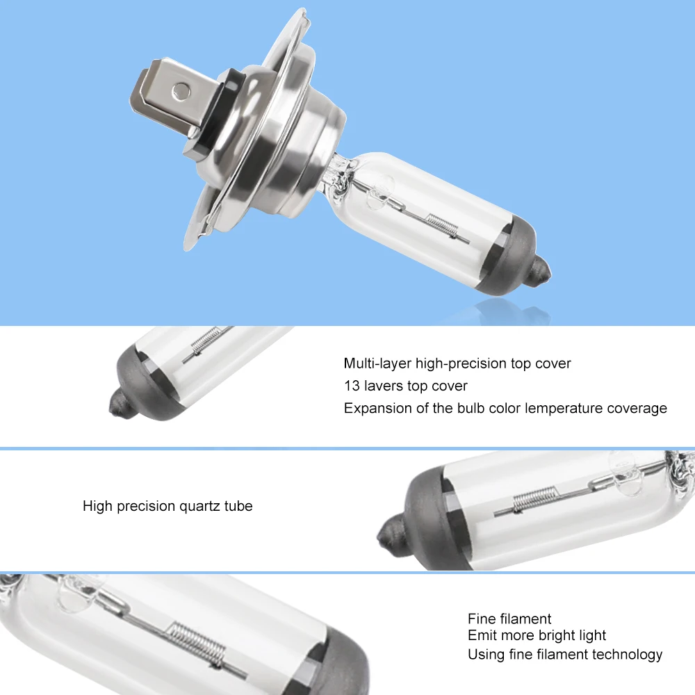 H3-12V-55W : 55W T3.5 Halogen Bulb, Clear