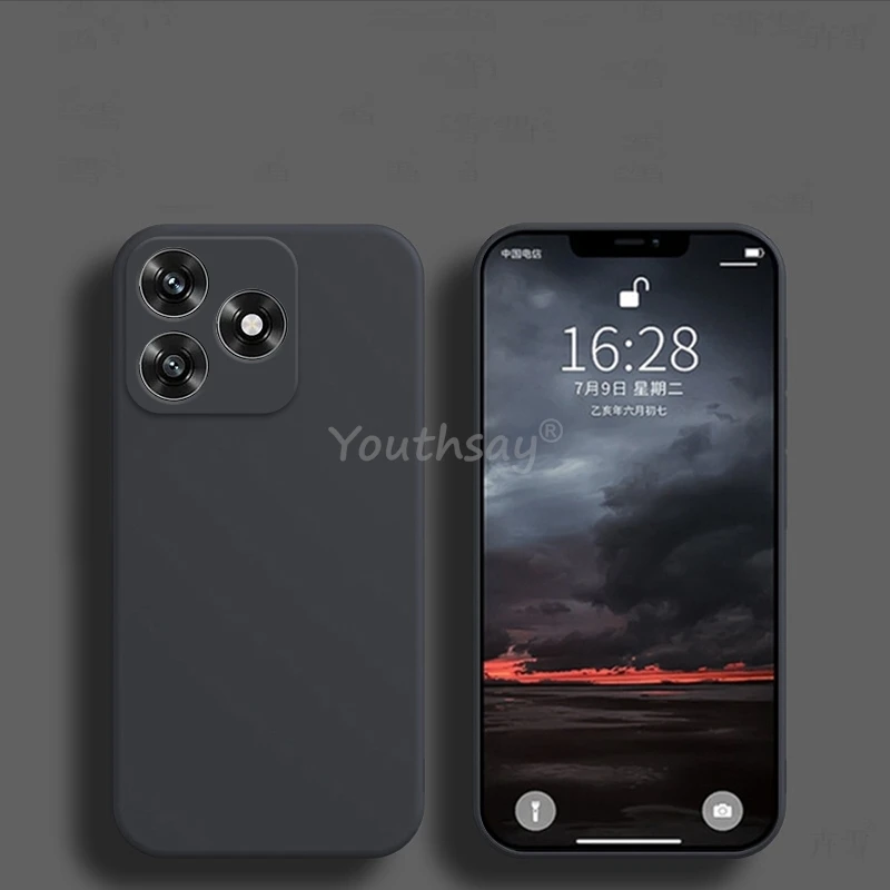 Liquid Silicone Plain Case - Soft TPU Anti-Drop Phone Protector