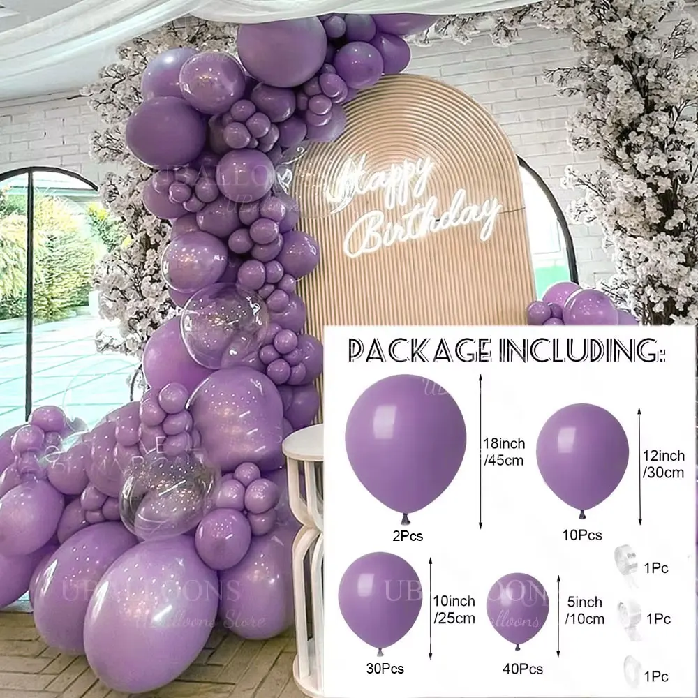 Dusty Purple Balloon Garland Kit for Celebrations and Decor