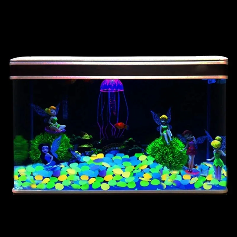 Luminous Garden Pebbles 100PCS for Yard Walkways Fish Tank