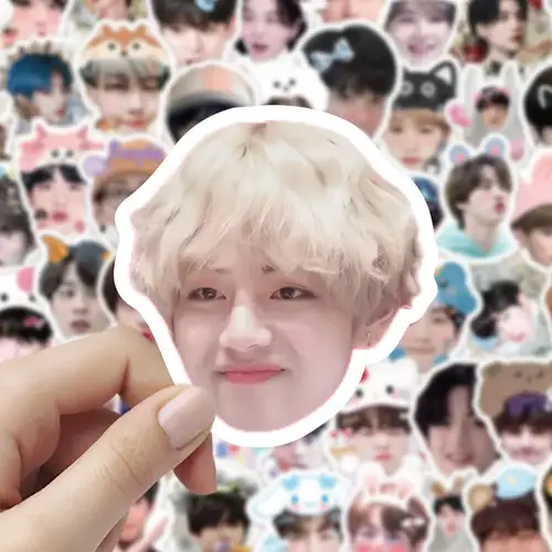 100pcs Korean Idol Cute Big Head Stickers Waterproof DIY Account Stickers Cute Cartoon Idol Sticker Fans Collection Gift - Image 4