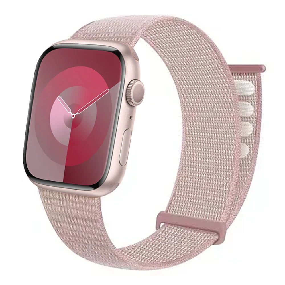 애플 워치 밴드용 나일론 루프 스트랩, 2 섹션 팔찌, iWatch 시리즈 울트라 9 8 7 6 5 3 SE, 44mm, 40mm, 42mm, 38mm, 49mm, 45mm, 41mm